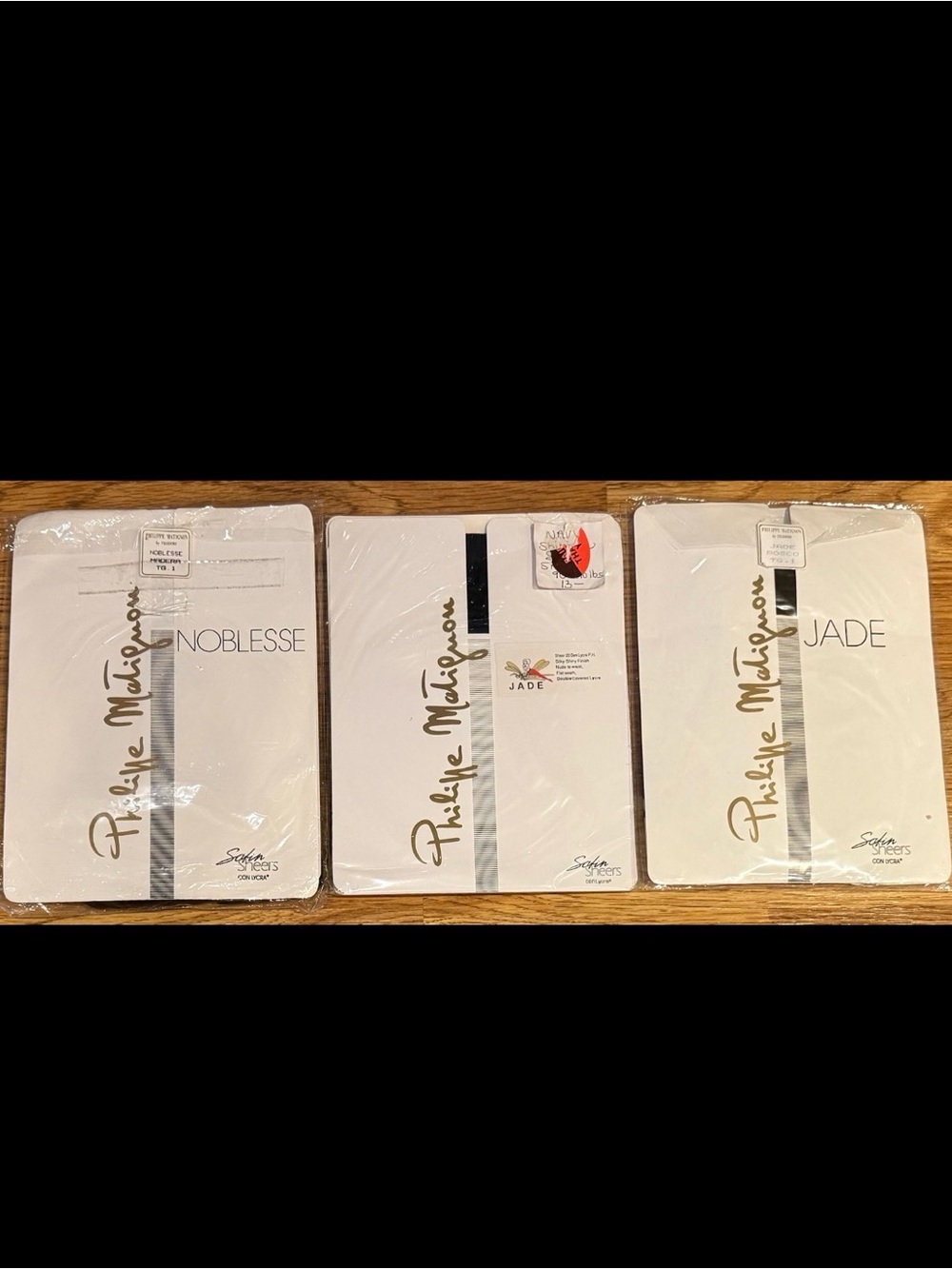 Vintage Philippe Matignon Satin Sheers Pantyhose Bundle Lot of 3 - Made in Italy